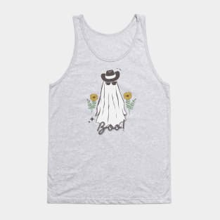 Boo Ghost Cowboy Halloween, Retro halloween Party Gift Tank Top